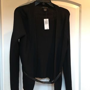 Grace Dane Lewis Black Sweater Belted Small